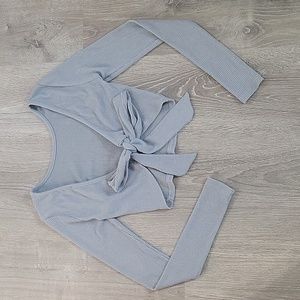 crop front tie top